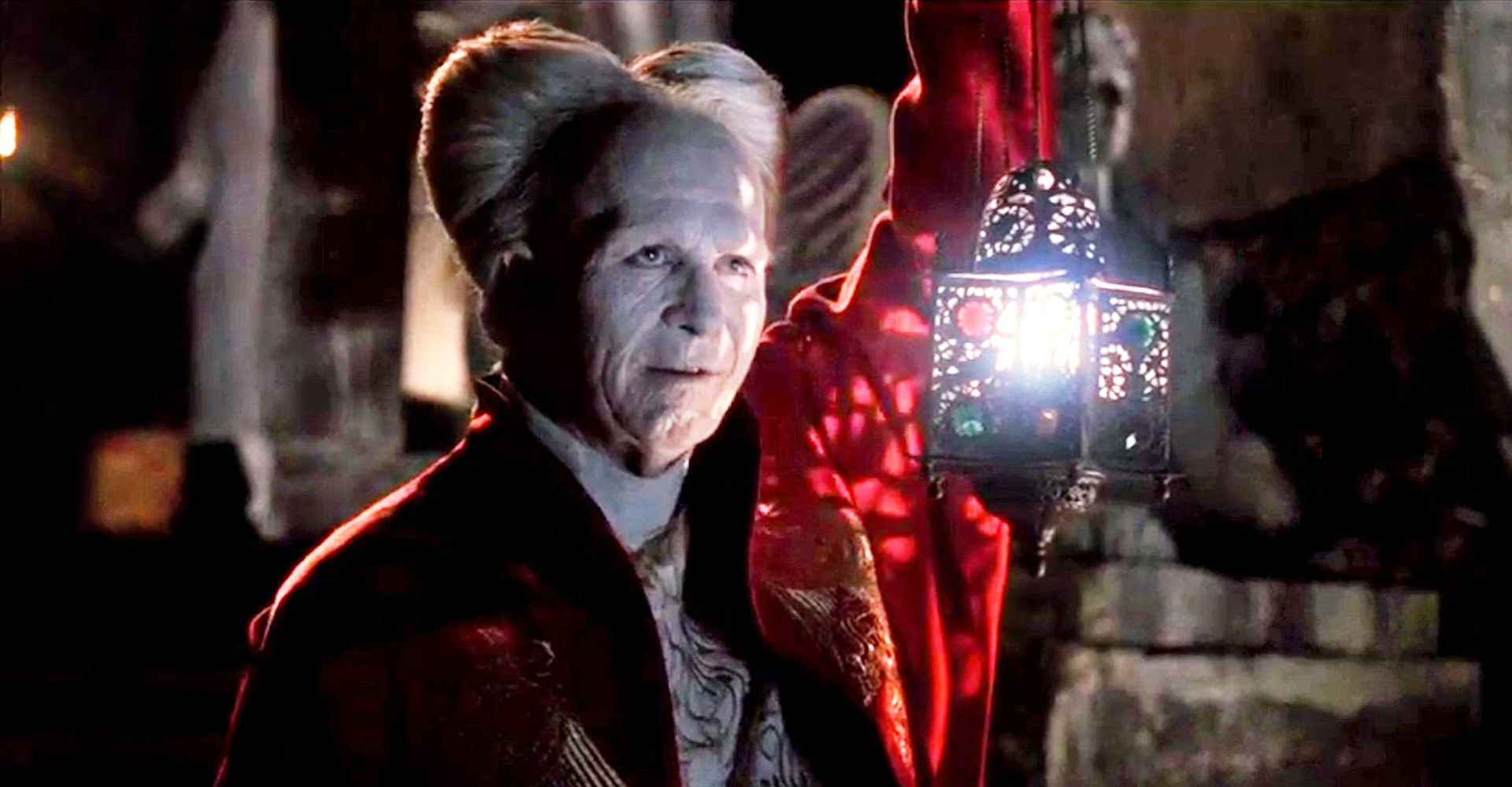 Gary Oldman dressed as Dracula