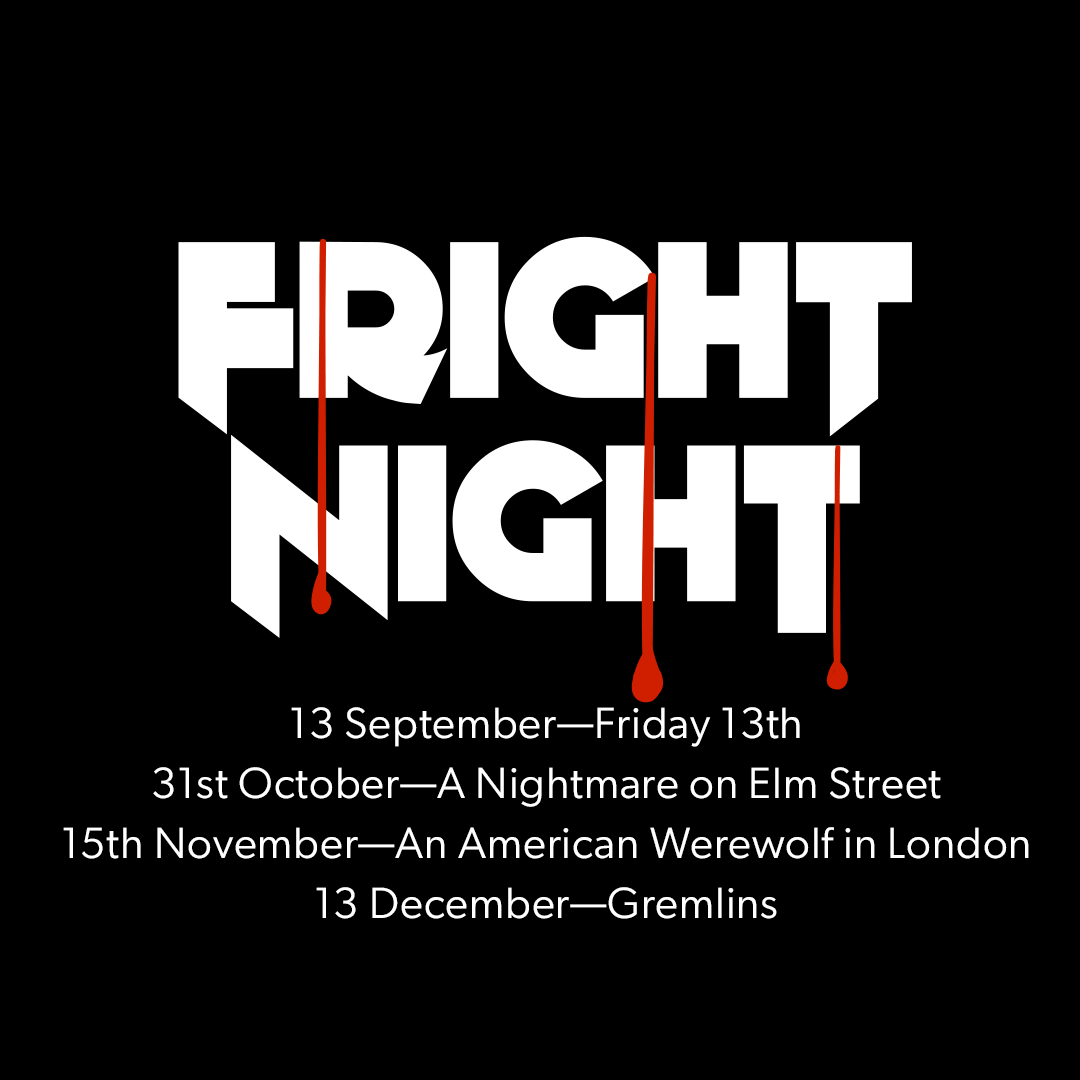 Fright Night flyer showing films for 2024 Q4