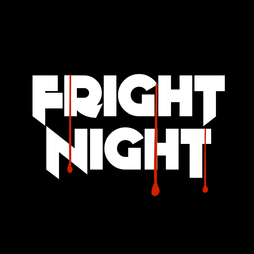 Fright Night logo, with blood dripping off the letters