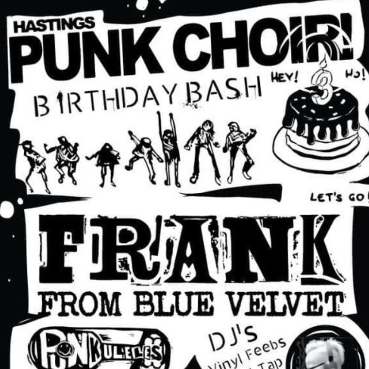 Poster for punk choir fundraiser 2 Nov - details in post